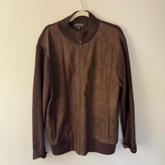 Orvis Suede / Wool Bomber Sweater - Picture 7 of 8